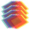 HOODANCOS 28pcs 10cm Multi-color Cellophane Sheets, Square Cellophane Wrapping Paper for DIY Crafts, Party Supplies, Candy Wrap, Window Film Art Materials view 1