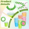 100 Pcs Multi Colors Shot Cups with Wristband for Party 2oz Plastic Shot Glasses Bulk Disposable Mini Shot Glasses with Bracelet Wear On Solo Cups for Festival Birthday Carnival Easter Party Supplies view 3