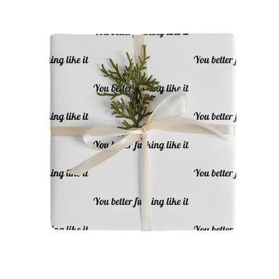 You Better Fucking Like It Funny Rude Offensive Wrapping Paper, Merry Fucking Christmas Inappropriate White Elephant Gift Wrap for Adults Holiday Parties(A,30 x 72 Inch)
