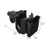 Alipis Wheelchair Cup Holder and Stroller Drink Holder 360 Rotatable with Phone Rack Compatible Mobility Aid Accessory for Elderly Walkers and Rollators All-Black view 2