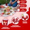 30 Pcs Red Shot Cups with Wristband for Party 2oz Plastic Shot Glasses Bulk Disposable Mini Shot Glasses with Bracelet Wear On Solo Cups for Valentine Carnivals Weddings Party Games Events Supplies view 3