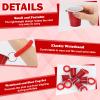 30 Pcs Red Shot Cups with Wristband for Party 2oz Plastic Shot Glasses Bulk Disposable Mini Shot Glasses with Bracelet Wear On Solo Cups for Valentine Carnivals Weddings Party Games Events Supplies view 4