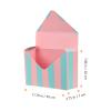 balacoo 4 Pieces Flower Bouquet Envelope Boxes, Floral Wrapping Paper Boxes Set with Pink Blue Striped and Pink Vertical Stripe Designs, Creative Packaging for Wedding Birthday Florists view 2
