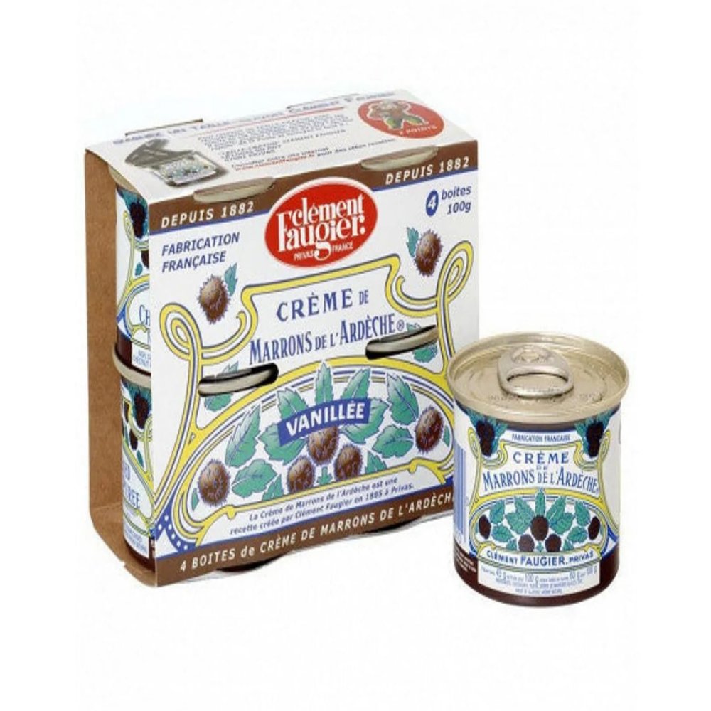 Clment Faugier - Chestnuts Spread Original France - Pack of 4 x 100gr / 3,52oz tin set