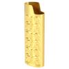 Aramox Metal Lighter Case Cover, Vintage Embossed Pattern, Aluminum Alloy, Gold, 8cm Length, Protective Sleeve Holder for Standard Lighters view 1