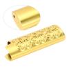 Aramox Metal Lighter Case Cover, Vintage Embossed Pattern, Aluminum Alloy, Gold, 8cm Length, Protective Sleeve Holder for Standard Lighters view 3