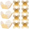 Abaodam 50pcs Decorative Chocolate Wrapping Boxes Hollow Cage Pattern Foil Truffle Case for Wedding Party Candy Packaging and Valentines Day view 1