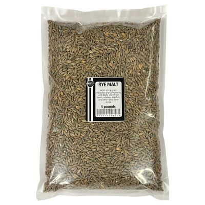 Rye Malt 5 lb Grain for Home Brewing Beer or Distilling Moonshine, Whiskey