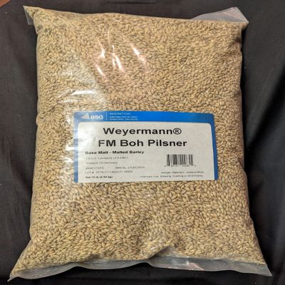 10LB FM BOH BOHEMIAN PILSNER Weyermann Floor-Malted Czech Heirloom Uncrushed Barley Malt MWEY7010