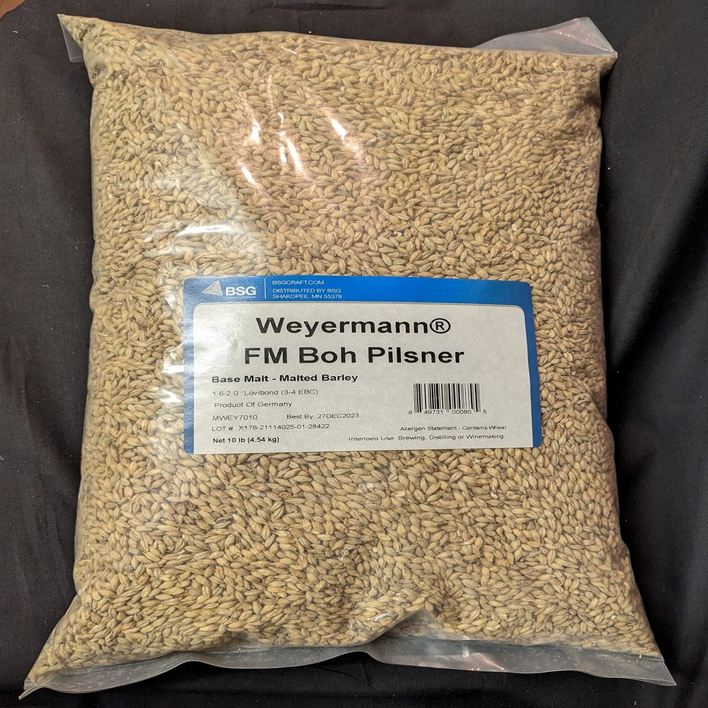 10LB FM BOH BOHEMIAN PILSNER Weyermann Floor-Malted Czech Heirloom Uncrushed Barley Malt MWEY7010