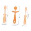 Abaodam Silicone Toothbrush 3pcs Tongue Cleaner Oral Care Set Soft Newborn Oral Cleaner for Boys view 2
