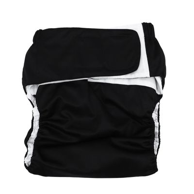 Luxshiny Adjustable Waterproof Cloth Diapers for Adults Unisex Reusable Absorbent Elderly Incontinence Briefs Dark Color One Size Fits Waist 15-38 Inches