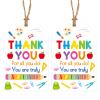 100 Pcs Thank You Teachers Tags with String Gifts Hanging Tags Labels Teachers Appreciation Week Boxes Bags Wrapping Supplies (Tag-1)