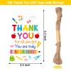 100 Pcs Thank You Teachers Tags with String Gifts Hanging Tags Labels Teachers Appreciation Week Boxes Bags Wrapping Supplies (Tag-1) view 2