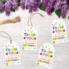 100 Pcs Thank You Teachers Tags with String Gifts Hanging Tags Labels Teachers Appreciation Week Boxes Bags Wrapping Supplies (Tag-1) view 3