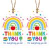 100 Pcs Thank You Teachers Tags with String Gifts Hanging Tags Labels Teachers Appreciation Week Boxes Bags Wrapping Supplies (Tag-2) view 1