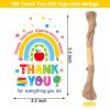 100 Pcs Thank You Teachers Tags with String Gifts Hanging Tags Labels Teachers Appreciation Week Boxes Bags Wrapping Supplies (Tag-2) view 2