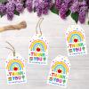100 Pcs Thank You Teachers Tags with String Gifts Hanging Tags Labels Teachers Appreciation Week Boxes Bags Wrapping Supplies (Tag-2) view 3