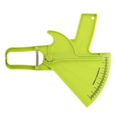 NULYLU Body Fat Caliper Measuring Tool for Men and Women Accurate Skinfold Fat Measurement Device with Green Clamp for Fitness and Health Monitoring