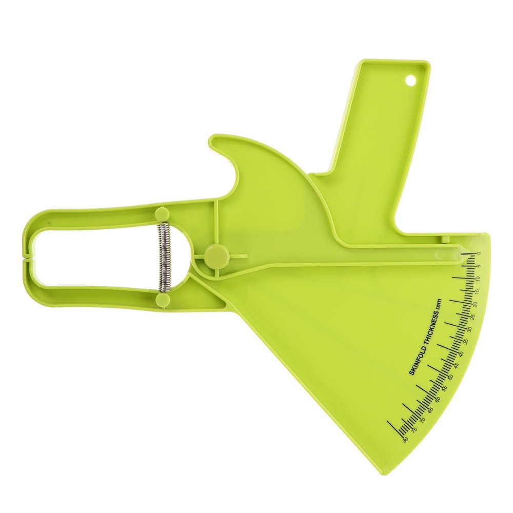 NULYLU Body Fat Caliper Measuring Tool for Men and Women Accurate Skinfold Fat Measurement Device with Green Clamp for Fitness and Health Monitoring