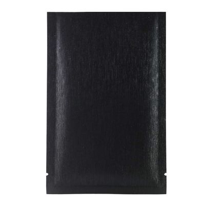 100 PCS Metallic Mylar Foil Open Top Heat Sealable Bags Chamber Vacuum Seal for Food Storage Packaging, Sample Size Packing with Tear Notch (Black, 3.15 inch x 4.72 inch)