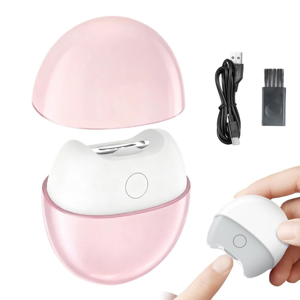 3 in 1 Electric Automatic Nail Clipper with Light, 2026 New 2 Speeds, Magnetic Cover, Nail Scraps Storage, USB Rechargeable, Safety Electric Fingernail Trimmer for Kids, Adult, Seniors, Men (Pink)