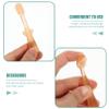HIAKDOFT Silicone Toothbrush 3pcs, Toothbrush with Tongue Cleaner for Newborn Oral Care, Soft Silicone, Warm Orange for Mouth Cleaning view 3