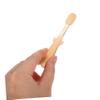 HIAKDOFT Silicone Toothbrush 3pcs, Toothbrush with Tongue Cleaner for Newborn Oral Care, Soft Silicone, Warm Orange for Mouth Cleaning view 4
