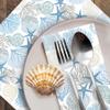 100Pcs Blue Starfish Paper Napkins 3 Ply Coastal Beach Disposable Hand Towels Ocean Guest Bathroom Napkins for Summer Wedding Bridal Birthday Party Supplies view 4