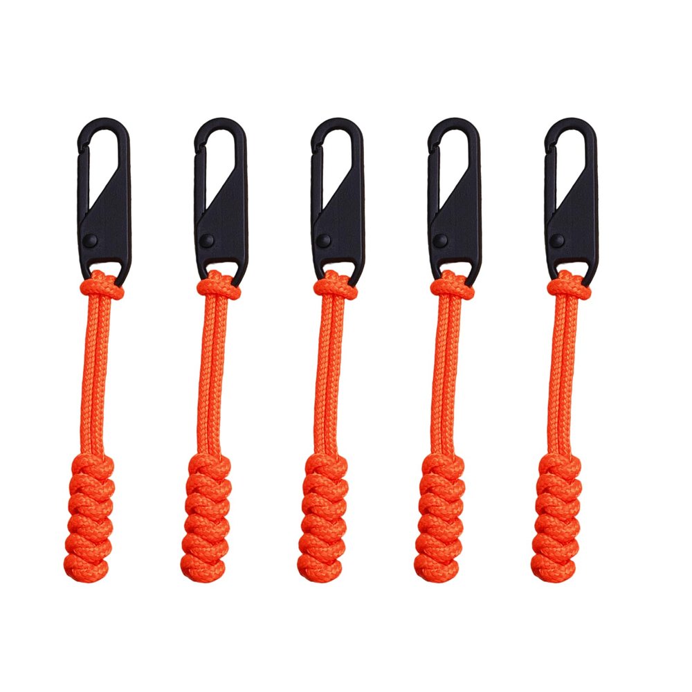 5pack Paracord Zippers Pulls Portables Outdoor Bag for Outdoor Camping and Hiking Gears Multifunctional Zippers Pulls