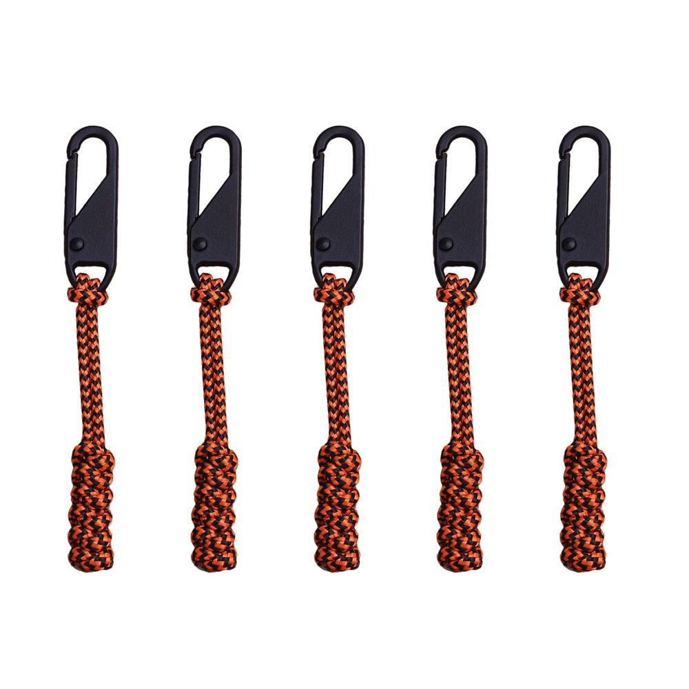 5pack Paracord Zippers Pulls Portables Outdoor Bag for Outdoor Camping and Hiking Gears Multifunctional Zippers Pulls