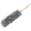 NUOBESTY Wood Handle Down Duster for Cleaning, Gray Chicken Down Dusting Brush with Static Electricity, Household and Car Dust Remover Tool for Furniture and Electronics view 1