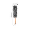 NUOBESTY Wood Handle Down Duster for Cleaning, Gray Chicken Down Dusting Brush with Static Electricity, Household and Car Dust Remover Tool for Furniture and Electronics view 2