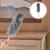 NUOBESTY Wood Handle Down Duster for Cleaning, Gray Chicken Down Dusting Brush with Static Electricity, Household and Car Dust Remover Tool for Furniture and Electronics view 3