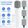 10 Pcs Pumice Stone Toilet Bowl Cleaner, Strong Toilet Stone Cleaning Brush with Handle, Toilet Brush Suspended Cleaning Brush with Replaceable Brush Heads, Crevice Cleaning Brush for Bathrooms view 2