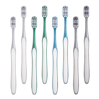 ERINGOGO Hard Bristle Travel Toothbrushes for Men 8pcs Set (2 Packs, 4pcs Each) Large Head Manual Cleaning Wear-Resistant Plastic Toothbrushes for Travel and Daily Oral Care