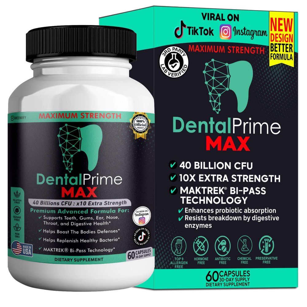 GREENVIFY DentalPrime MAX Probiotic Supplement, 40 Billion CFU, MAKTREK Bi-Pass Technology, 60 Capsules, 30-Day Supply (1)