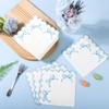 100 Blue Bow Paper Napkins Coquette Cute Disposable Party Napkins 6.5" Scalloped Edge White Blue Hand Towels for Birthday Bridal Bachelorette Party Supplies view 4