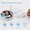 BKXHQMEDF Christmas Penguin with Gift Printed Travel Contact Lens Case,Portable Contact Lens Container Soak Storage Kit With Mirror for Travel Office Daily view 3
