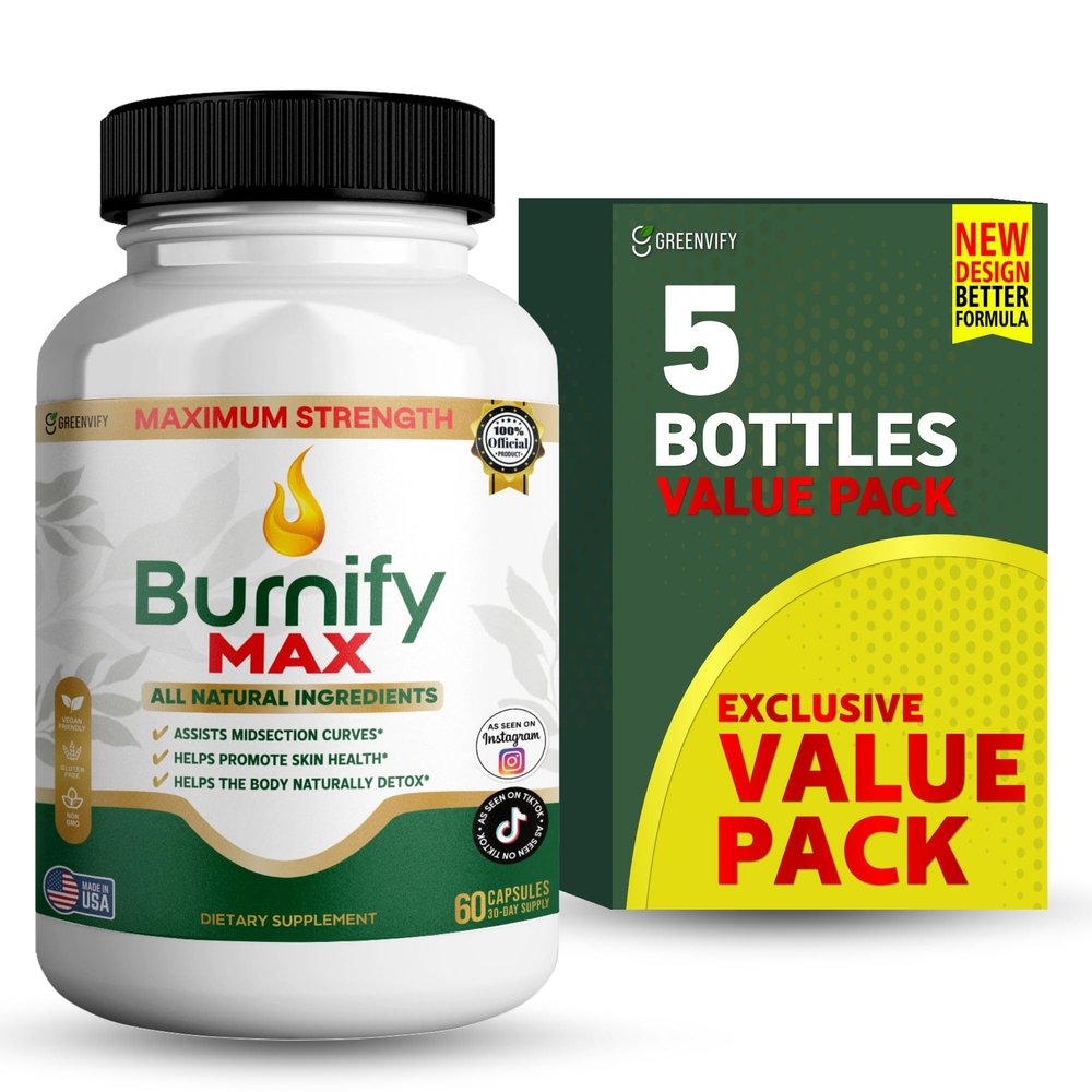 GREENVIFY Burnify Max Dietary Supplement, Maximum Strength, All Natural Ingredients, 60 Capsules, 30-Day Supply (5)