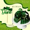 SHELEMB 48PCS Graduation Themed Cupcake Toppers for 2026, 6 Styles Cake Topper, Perfect for Decorating Party and Family Celebrations - Green view 2