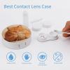 BKXHQMEDF Orange Cat Printed Travel Contact Lens Case,Portable Contact Lens Container Soak Storage Kit With Mirror for Travel Office Daily view 3