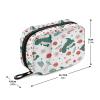 Bolaz Weekly Medicine Pill Organizer Travel Pill Case Box Holder Container Small for Vitamin Supplement-Dinosaur Christmas Pattern view 3