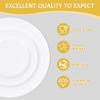 Sylans 250PCS White Disposable Plates White Plastic Plates for 50 Guests view 3