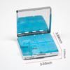 Pill Organizer Box with Mirror,8 Compartment Chrome Pill Case, Pocket-Size Travel Pill Container for Vitamins, Seniors, Daily Use,Rectangle 7 Days Pill Box Pill Case (Painted Birds) view 4