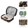 Bolaz Weekly Medicine Pill Organizer Travel Pill Case Box Holder Container Small for Vitamin Supplement-Brow-Black Leopard Print view 4