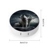 BKXHQMEDF Wolf at Night Printed Travel Contact Lens Case,Portable Contact Lens Container Soak Storage Kit With Mirror for Travel Office Daily view 2