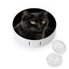 BKXHQMEDF Black Cat Printed Travel Contact Lens Case,Portable Contact Lens Container Soak Storage Kit With Mirror for Travel Office Daily view 1