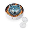 BKXHQMEDF Wolf Printed Travel Contact Lens Case,Portable Contact Lens Container Soak Storage Kit With Mirror for Travel Office Daily view 1