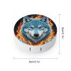 BKXHQMEDF Wolf Printed Travel Contact Lens Case,Portable Contact Lens Container Soak Storage Kit With Mirror for Travel Office Daily view 2